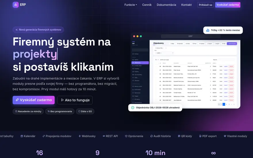 ERP – firemný systém, ktorý si postavíte klikaním